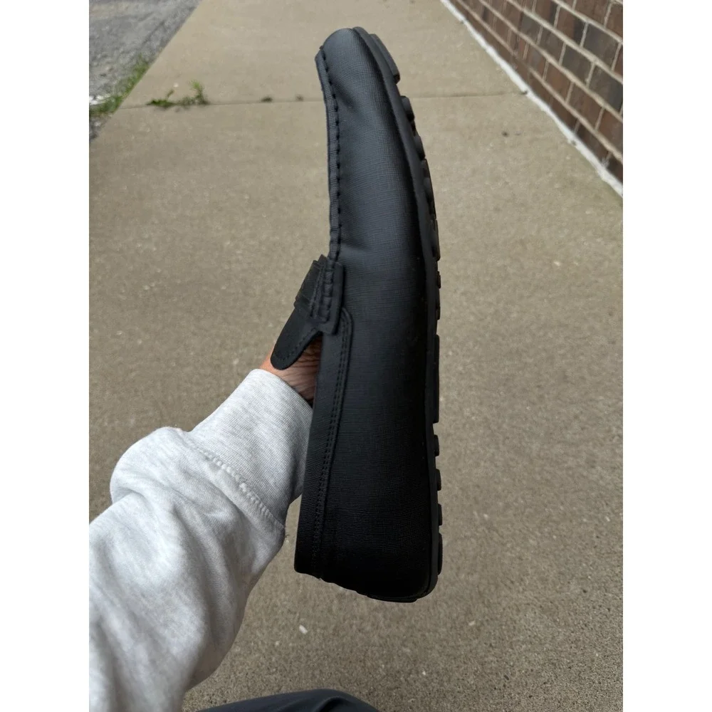 Calvin Klein Mens Oliver Black Textile Driving Loafers CMOLIVER3-R Size 10.5